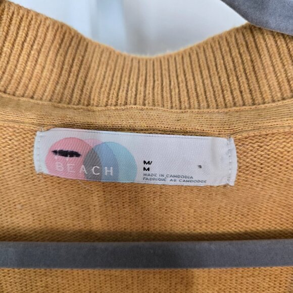 FREE PEOPLE WOMEN'S solar cardigan sweater set gold heather Size M NEW - Picture 8 of 12